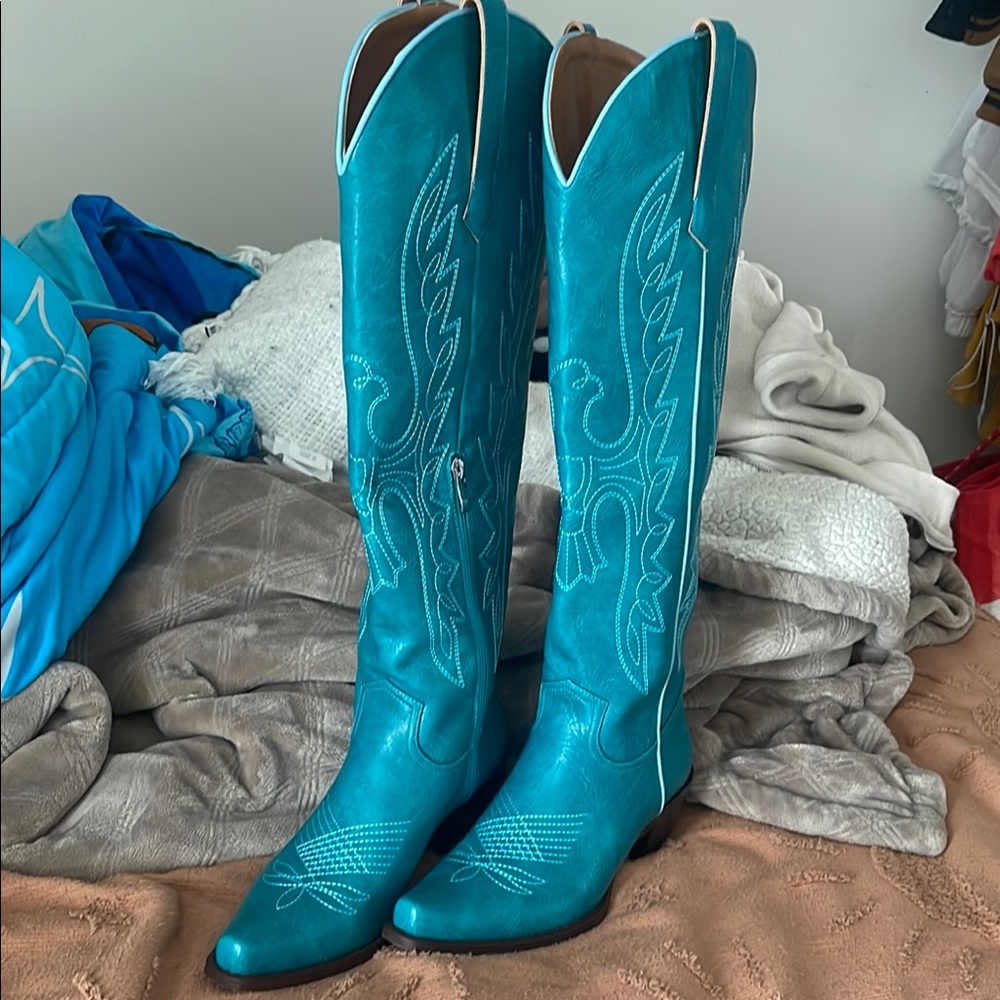 Turquoise Western Boots